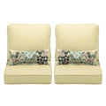 Aoodor 23' X 25.6' Outdoor Deep Seat Chair Cushion Set, Olefin Fabric Slipcover And Sponge Foam- Cream Yellow (Set Of 2 Seats,
