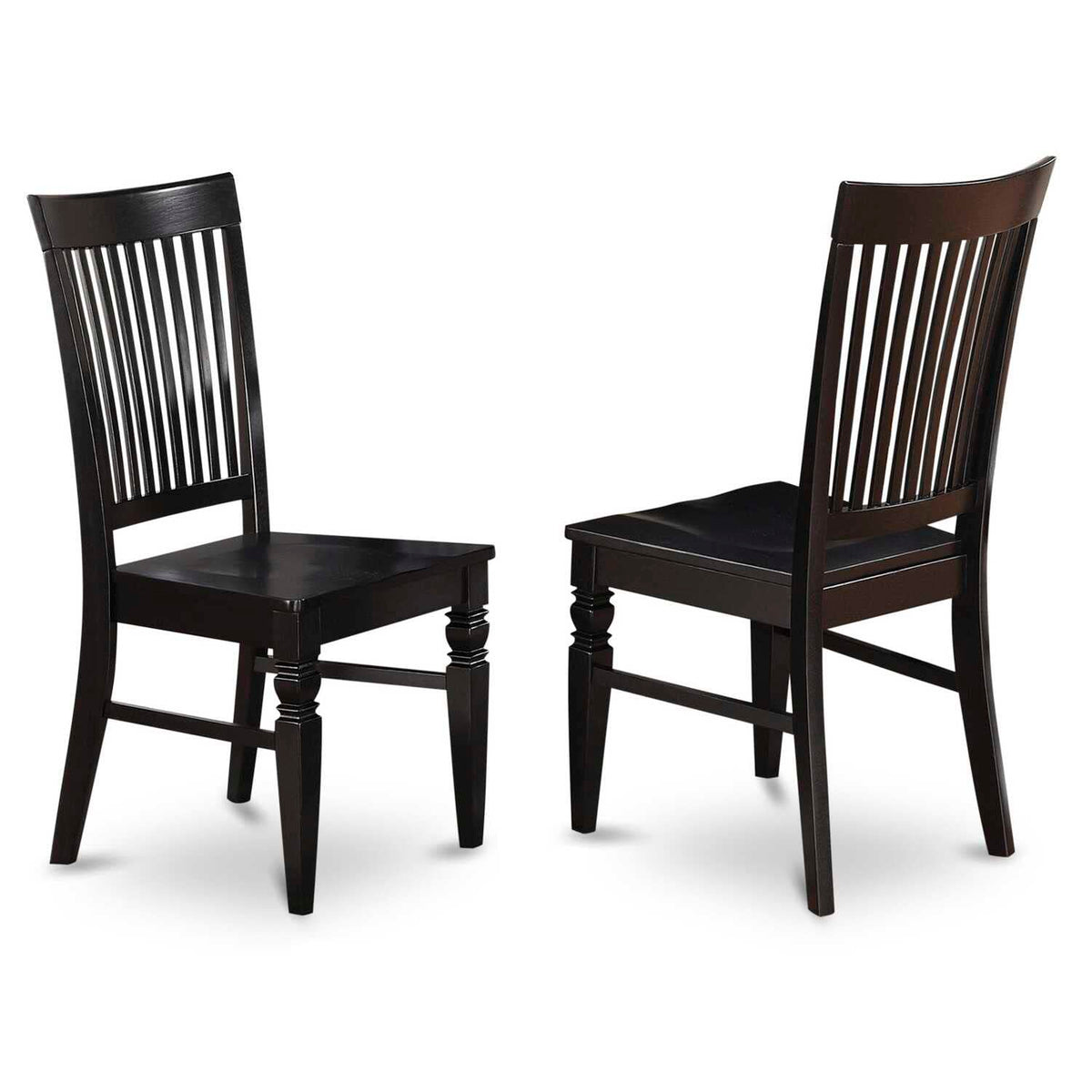 East West Furniture Amwe3-Bch-W 3 Piece Dining Room Furniture Set Contains A Round Kitchen Table With Pedestal And 2 Dining Chairs, 36X36 Inch, Black & Cherry