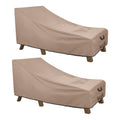 Ultcover Waterproof Patio Lounge Chair Cover Heavy Duty Outdoor Chaise Lounge Covers 2 Pack - 68L X 30W X 30H Inch
