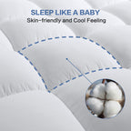 Cohome Queen Size Mattress Topper Extra Thick Cooling Mattress Pad 400Tc Cotton Top Plush Down Alternative Fill Pillow Top Mattr