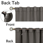 Bgment Wide Blackout Curtains 63 Inch - Rod Pocket And Back Tab Thermal Insulated Room Darkening Curtains For Living Room, 70 X 63 Inch, Grey, 2 Window Panels