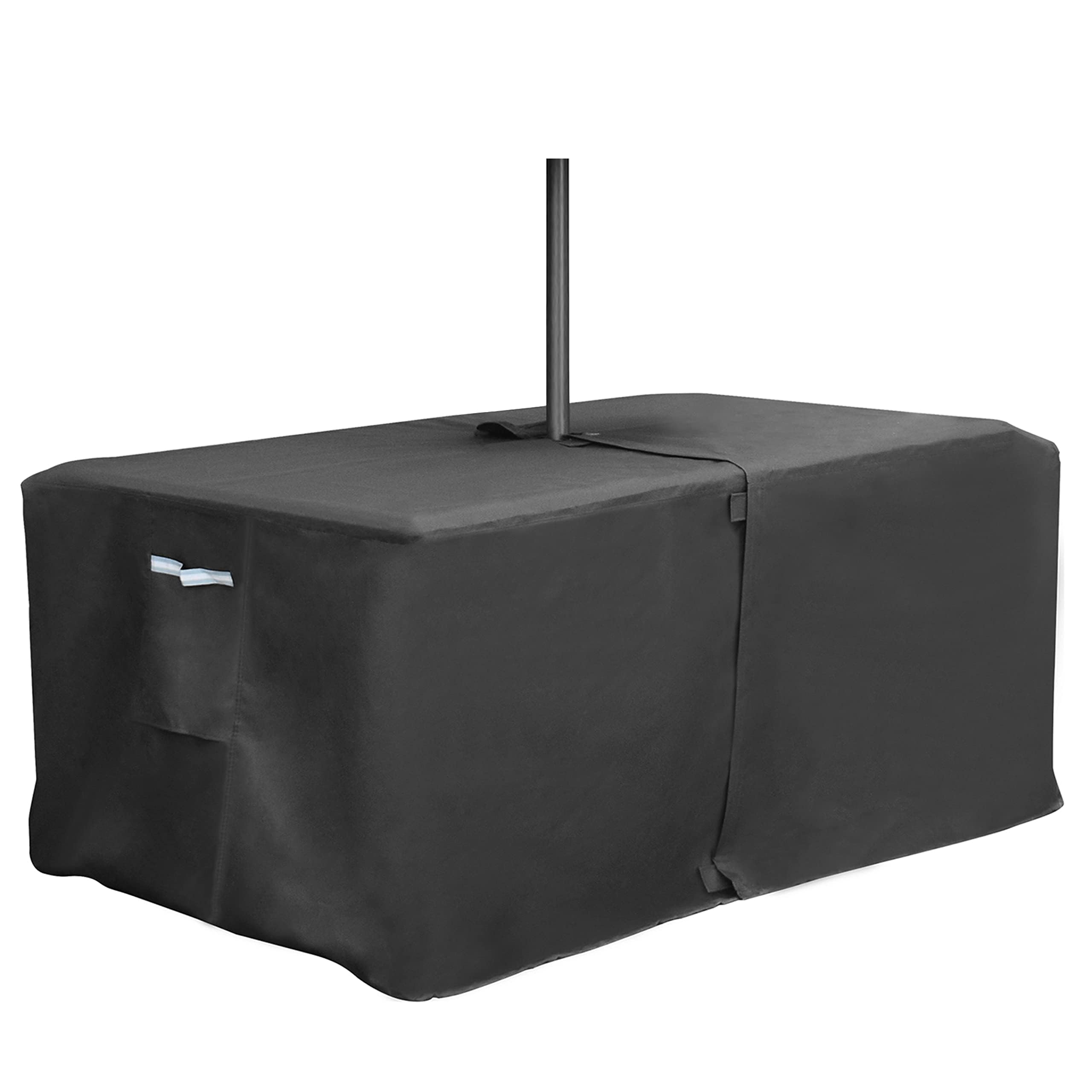 Rectangle Patio Table Cover With Umbrella Hole - 84''L X 44''W X 23''H (Cover Size