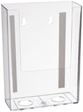 Source One Peel And Stick Clear Brochure Holder (6 Pack, 4 Inch)