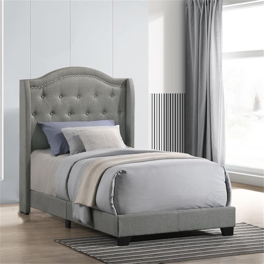 Intercon Rhyan Twin UPH Bed Platform, Gray