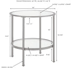 Crosley Furniture Aimee Small Side End Table with Storage Shelf for Living Room, Oil-Rubbed Bronze