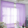 Window Purple Sheer Curtains 90 Inches Long 2 Panels Sheer Curtain Basic Rod Pocket Panel For Bedroom Children Living Room Yard
