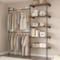 DABILONGC Expandable Industrial Pipe Clothes Rack,Corner Garment Rack
