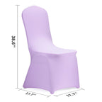 Peomeise Stretch Spandex Chair Cover For Wedding Party Dining Banquet Event (Lavender, 25)