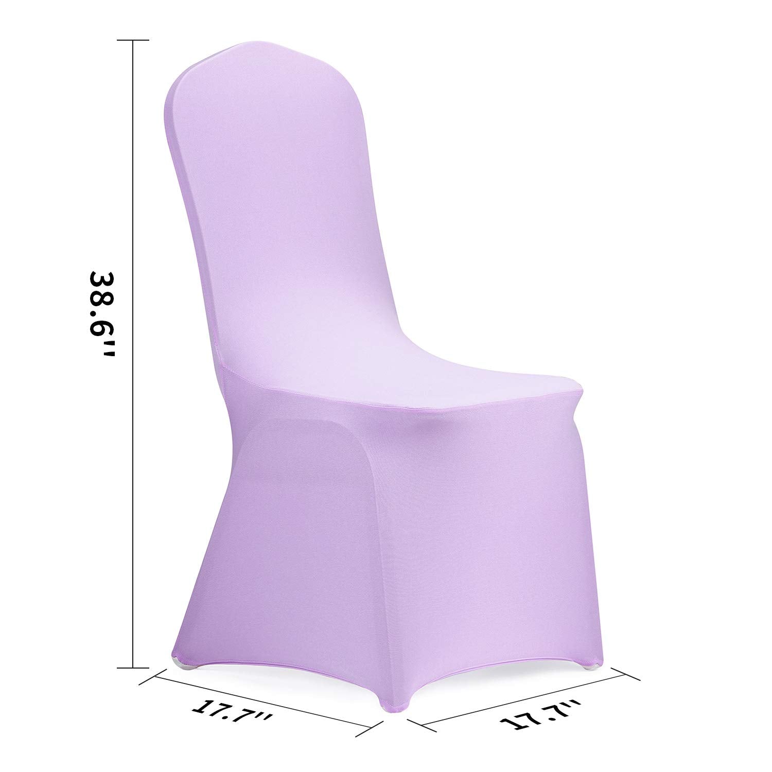 Peomeise Stretch Spandex Chair Cover For Wedding Party Dining Banquet Event (Lavender, 25)