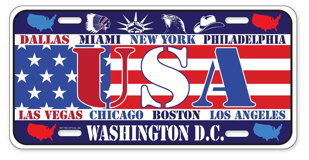 Dimension 9 Home Decorative Plates, USA, Large