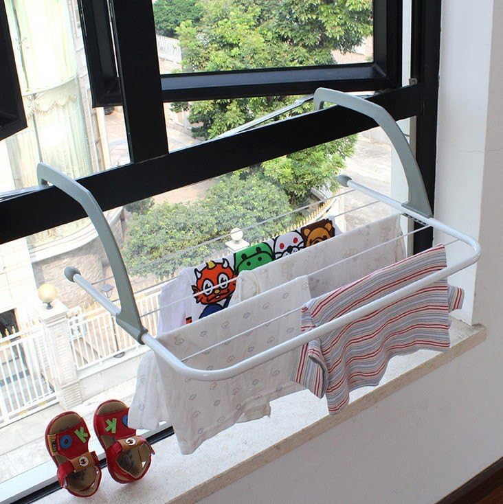 Cyrox Home Plastic & Steel Wall Cloth Dryer Stand  Easy Folding Door Cloth Hanger for Clothing, Socks, Shoes, Plant Holder//Han