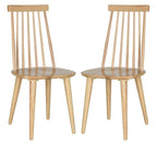 Safavieh American Homes Collection Burris Country Farmhouse Natural Spindle Side Chair, Wood (Set Of 2)