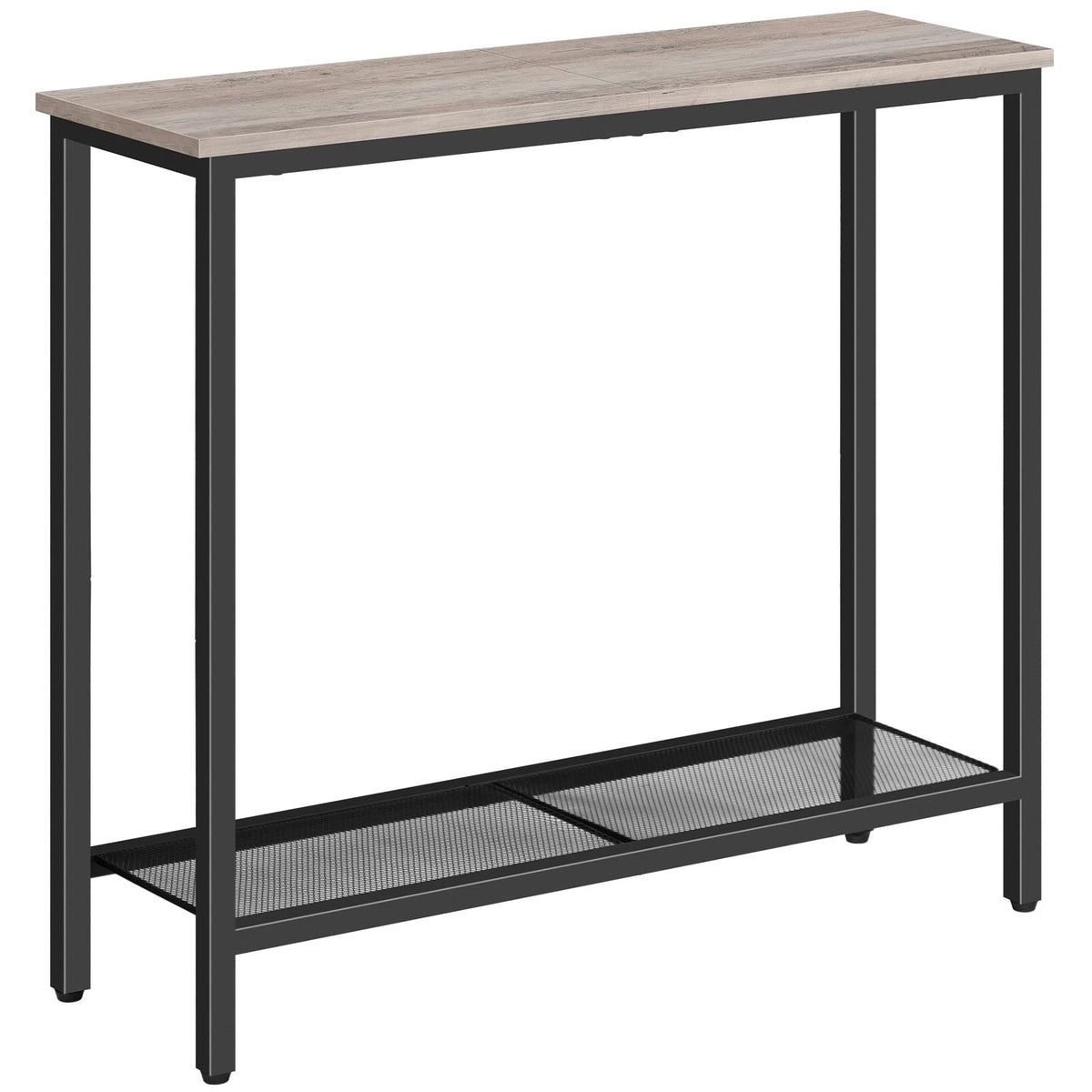 HOOBRO 29.5 Narrow Console Table, Small Entryway Table with Shelf, 2 Tier Thin Sofa Table, Side Table, Display Table, for Hallwa