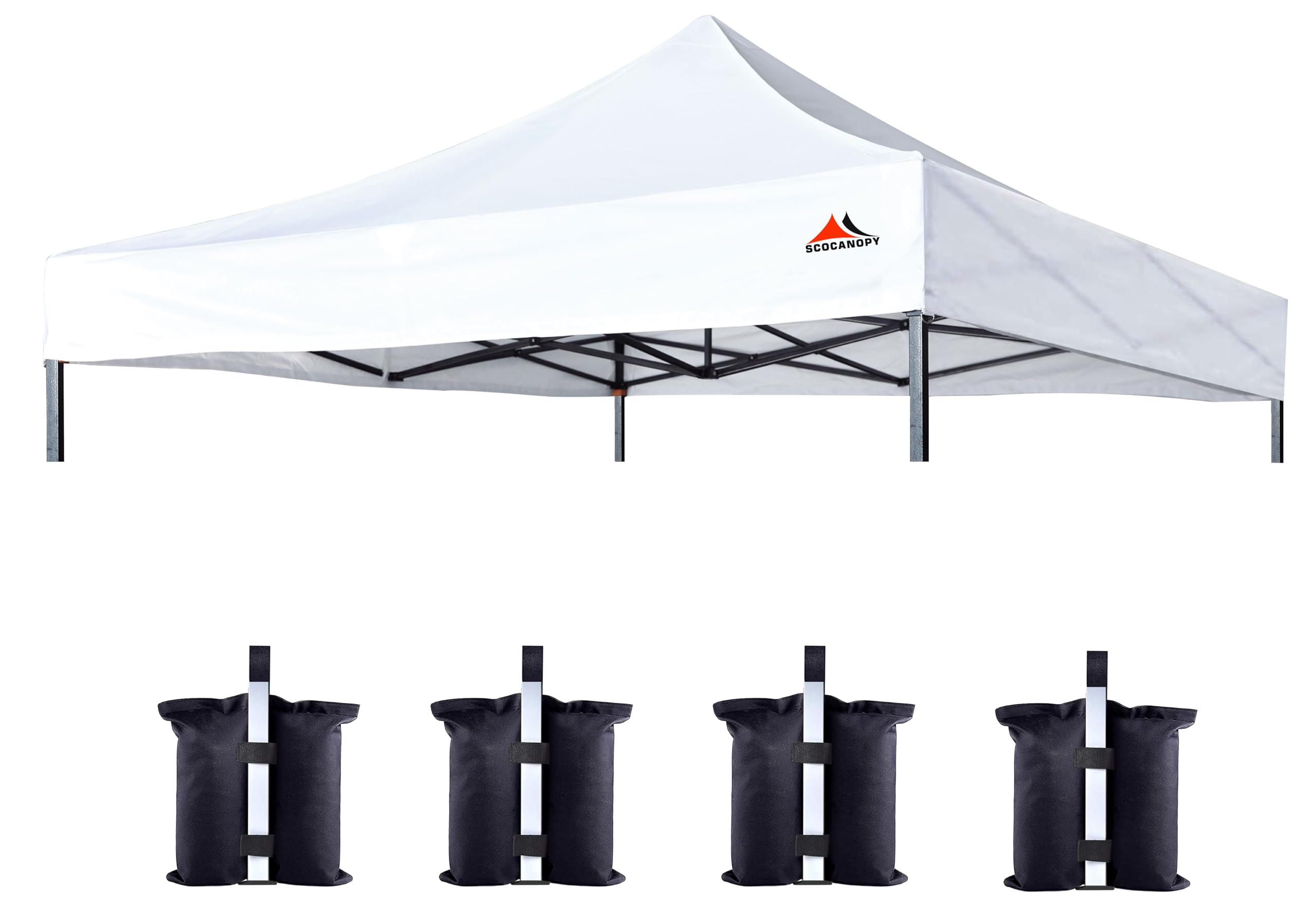 Scocanopy Commercial 8X8 Canopy Replacement Canopy Top,Canopy Cover Only (White)
