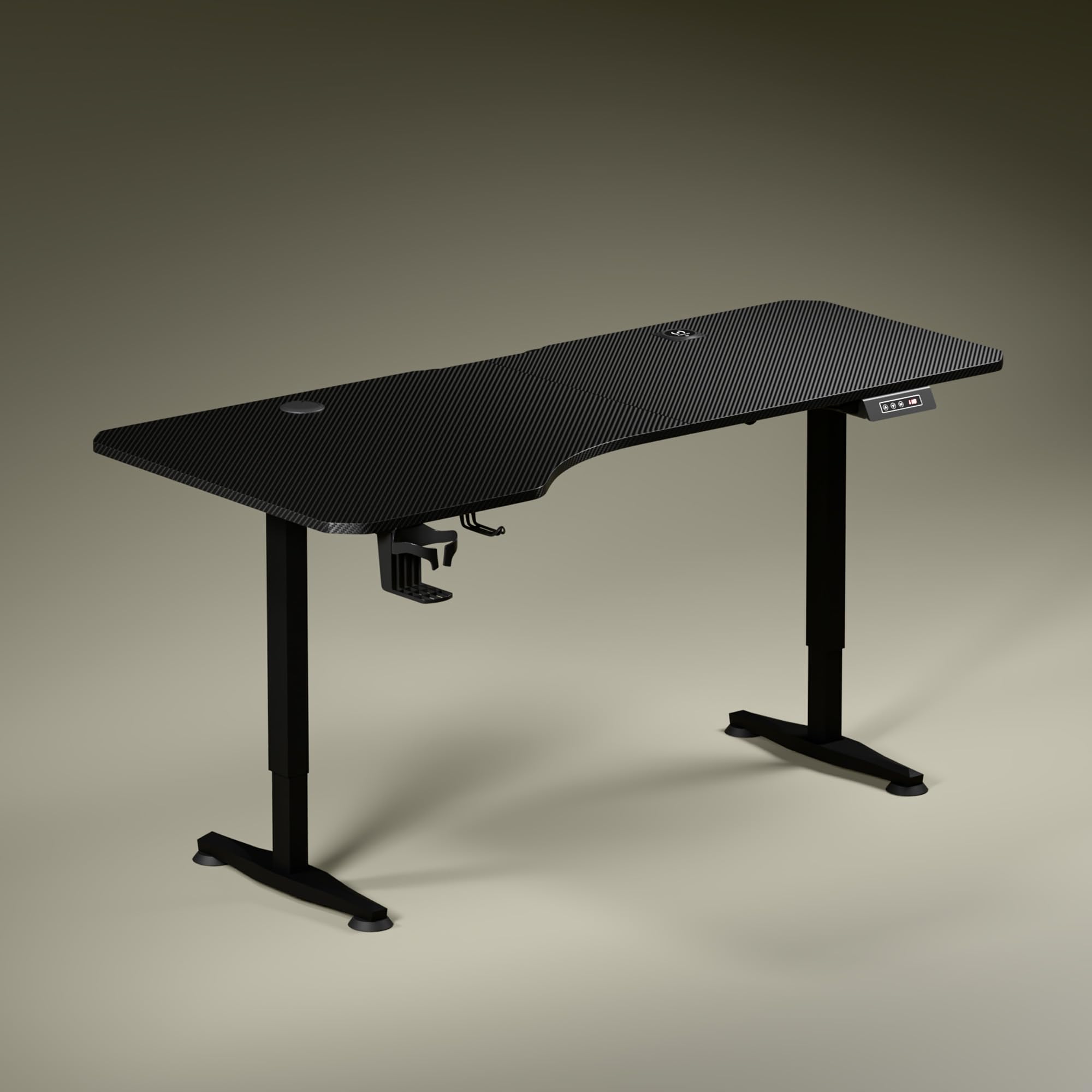 Green Soul Trigger 2.0 Height Adjustable Standing Desk | Ergonomic Design Table Top (5.3 Ft) | Integrated Charging | Digital Dis