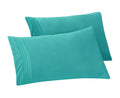 Elegant Comfort Solid Pillowcases 1500 Thread Count Egyptian Quality - Easy Care, Smooth Weave, Wrinkle And Stain Resistant, Easy Slip-On, 2-Piece Set, Standard/Queen Pillowcase, Turquoise