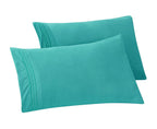 Elegant Comfort Solid Pillowcases 1500 Thread Count Egyptian Quality - Easy Care, Smooth Weave, Wrinkle And Stain Resistant, Easy Slip-On, 2-Piece Set, Standard/Queen Pillowcase, Turquoise