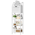 Homeiju 5Tier Bathroom Storage Organizer Rack with Wood Drawer