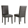 Steve Silver Verano Parsons Easy-Clean Vinyl, Set of 2 Side Chair, Chrome Nailhead Accent, Memory Foam Comfort, Kitchen, Dining Room,19 x 26 x 40, Espresso/Black