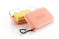 OLMARTT KITCHENWARE Portable Soap Box Container with Clear Case, Travel Soap Holder with Hook, Multicolour