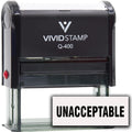 Unacceptable Self-Inking Office Rubber Stamp (Black Ink) - Q-400