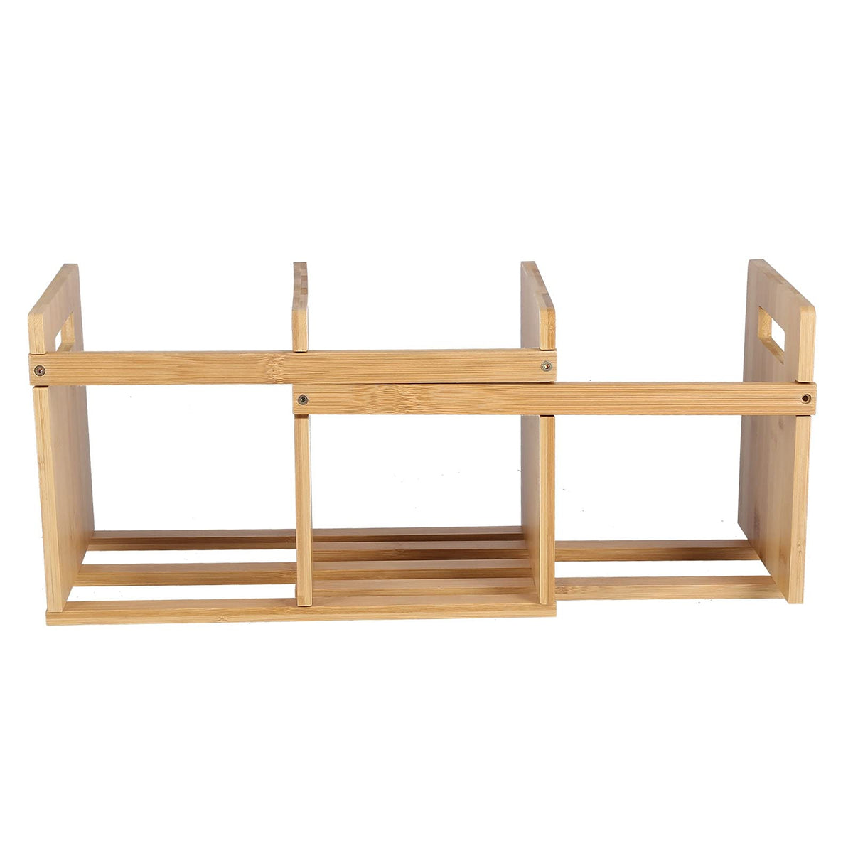 Desktop Bookshelf, Durable Desk Storage Rack Bamboo Eco Friendly For Living Room For Office For Family