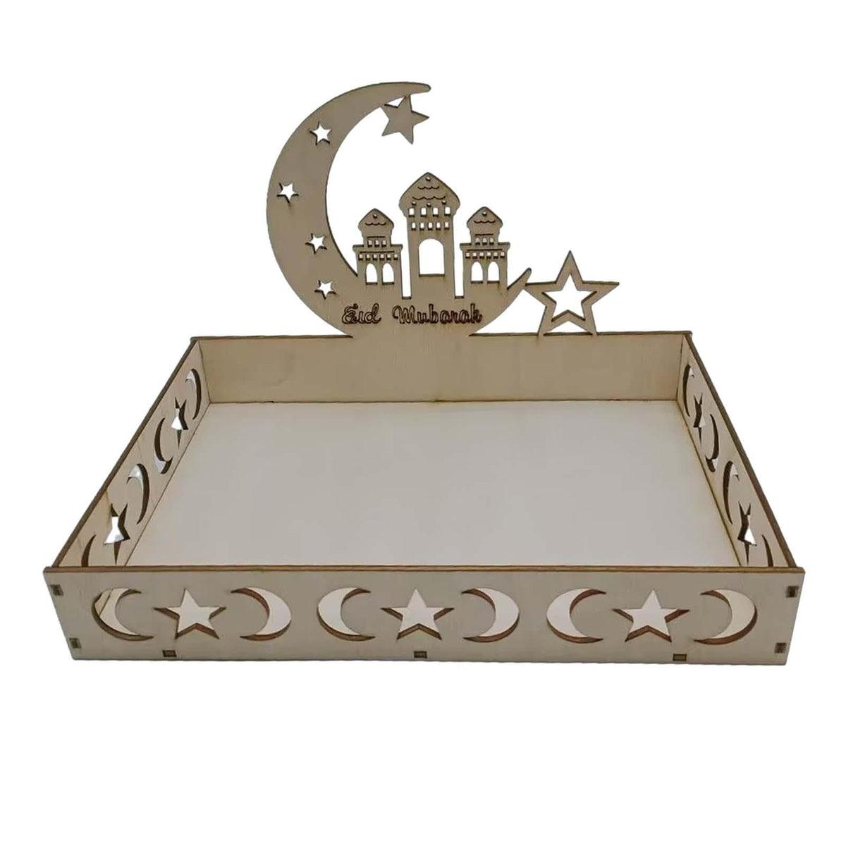 CALANDIS Ramadan Serving Tray Table Decoration Ramadan Tray for Snack Dessert Biscuit D | Party Decorations | Party Supplies | G