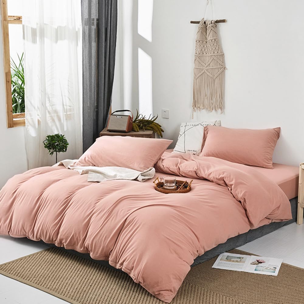 Clothknow Pink Mauve Comforter Set Twin 3Pcs Dusty Rose Bedding Comforter Sets Blush Comforter Twin Soft Mauve Comforter Sets Gr