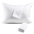 Faunna Zippered Pillow Protectors Cover Soft Comfortable Sateen 100% Long Staple Cotton Quiet And Breathable Bed Pillowcase King