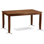 East West Furniture DUDL6D-MAH-LC Dudley 6 Piece Set Contains a Rectangle Dining Room Table and 4 Faux Leather Upholstered Chairs with a Bench, 36x60 Inch