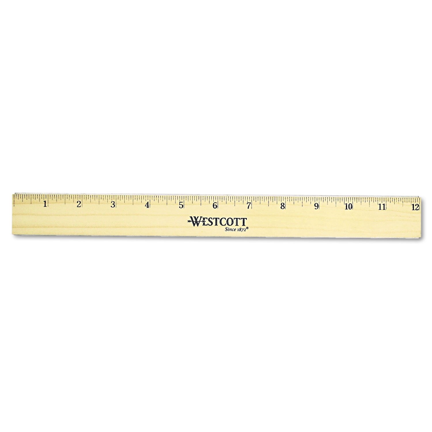 Westcott Ruler With Double Brass Edge, 12-Inch (05221)