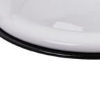 Creative Co-Op Set Of 2 White Enameled Canisters With Lids