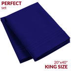 Mellanni Pillow Cases - Luxury, Extra Soft, Cooling Pillow Covers - 2 Pc Iconic Collection Pillowcases - Envelope Closure (King 20'X40', Royal Blue)
