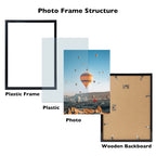 Jcjmy 12X17 Black Picture Frame Set Of 3, Horizontal And Vertical Formats For Wall Hanging, 12 X 17 Wall Gallery Poster Photo Fr