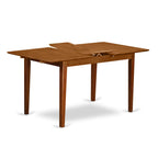 East West Furniture Pspo5-Sbr-C 5 Pc Small Kitchen Table Set Table With Leaf And 4 Dining Chairs