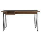 Tuhome Baxter 140 Desk, One Shelf, Four Legs -Mahogany