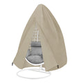 Easy-Going Patio Egg Chair Cover, Uv Resistant Waterproof Swing Hanging Egg Chair Cover With Zipper, Outdoor Wicker Single Seat Egg Chair Cover, Camel