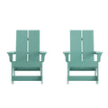 Set of 2 Modern Commercial Grade Adirondack Rocking Chairs