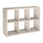 Closetmaid 4569 Decorative Open Back 6-Cube Storage Organizer, Bleached Walnut