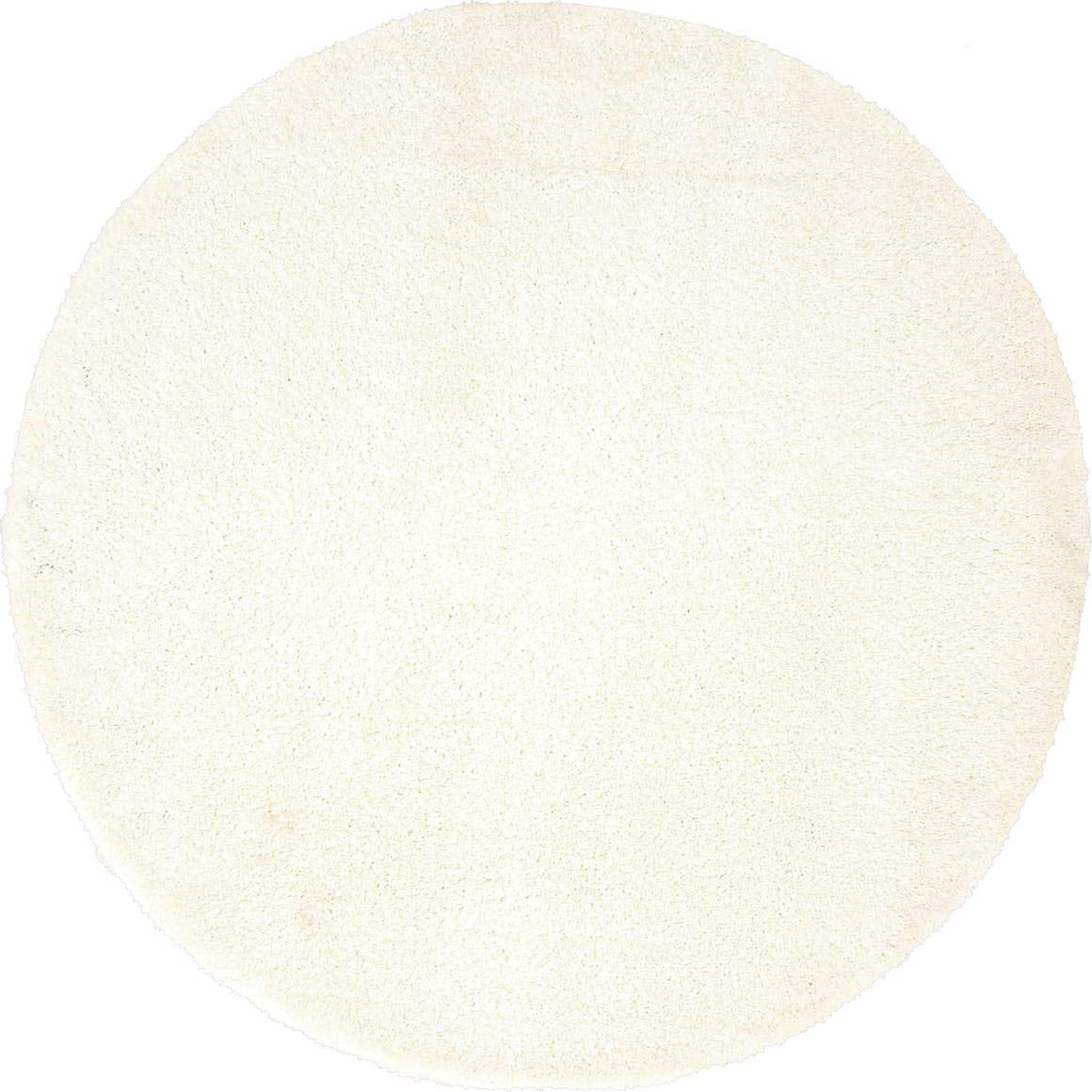 Unique Loom Solo Collection Area Rug - Calabasas (6 1 Round, Snow White)