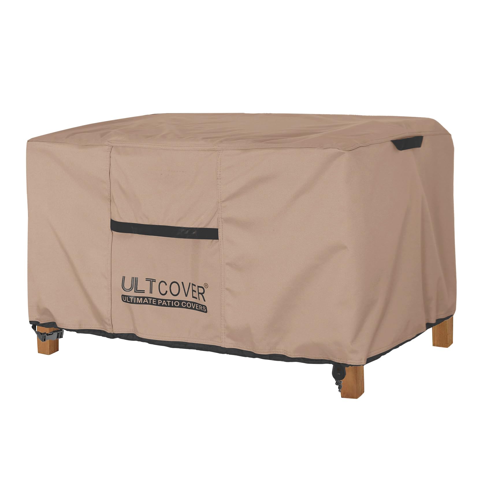ULTCOVER Outdoor Coffee Table Cover, Waterproof Rectangular Patio Small Side Table Cover 50x30x18 inch