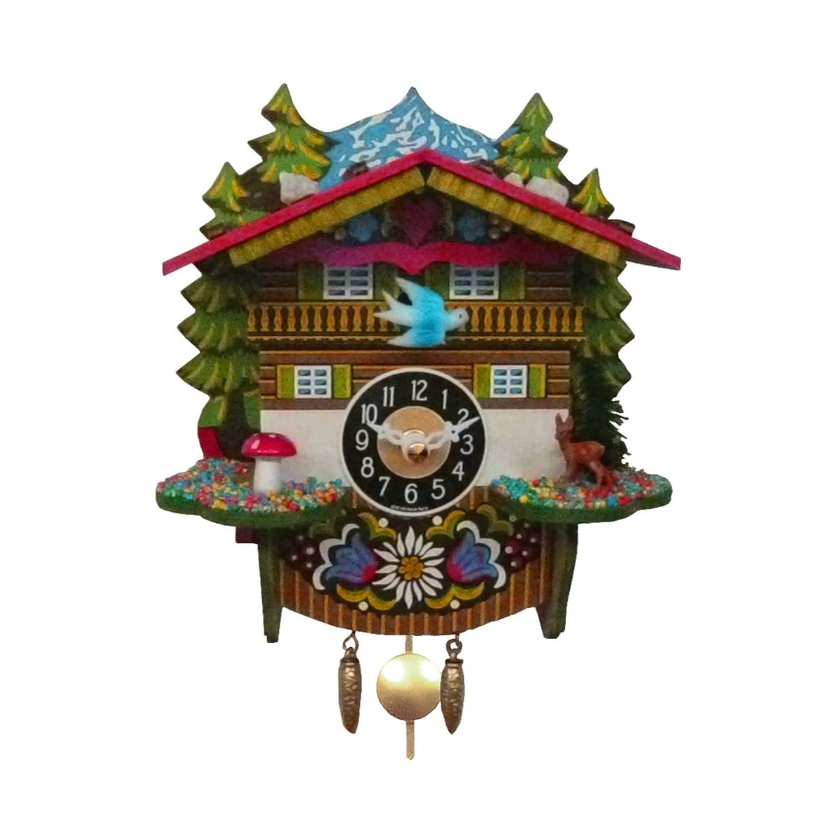 Alexander Taron 0145Qp Engstler Battery - Operated Clock - Mini Size With Music Chimes, Multi