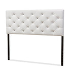 Baxton Studio Viviana Modern and Contemporary White Faux Leather Upholstered Button-Tufted Full Size Headboard