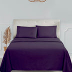 Clara Clark 1800 Premier Series 4Pc Bed Sheet Set - King, Purple Eggplant