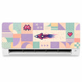 AC Wall Sticker Retro Gaming Pastel Pixel Design for Split AC 91.45 cm