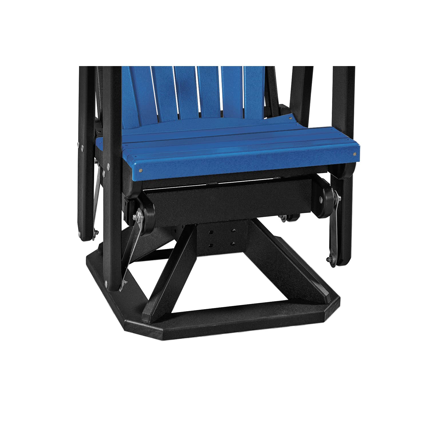 American Furniture Classics 510BBK Fan Back Swivel Glider, Blue and Black