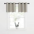 Nicetown Farmhouse Blackout Valance Curtains, Short Kitchen Curtain Valances Tiers, Grommet Bathroom Small Window Covering For Living Room/Bedroom/Basement(1 Pair, 52X18 Inches, Natural)
