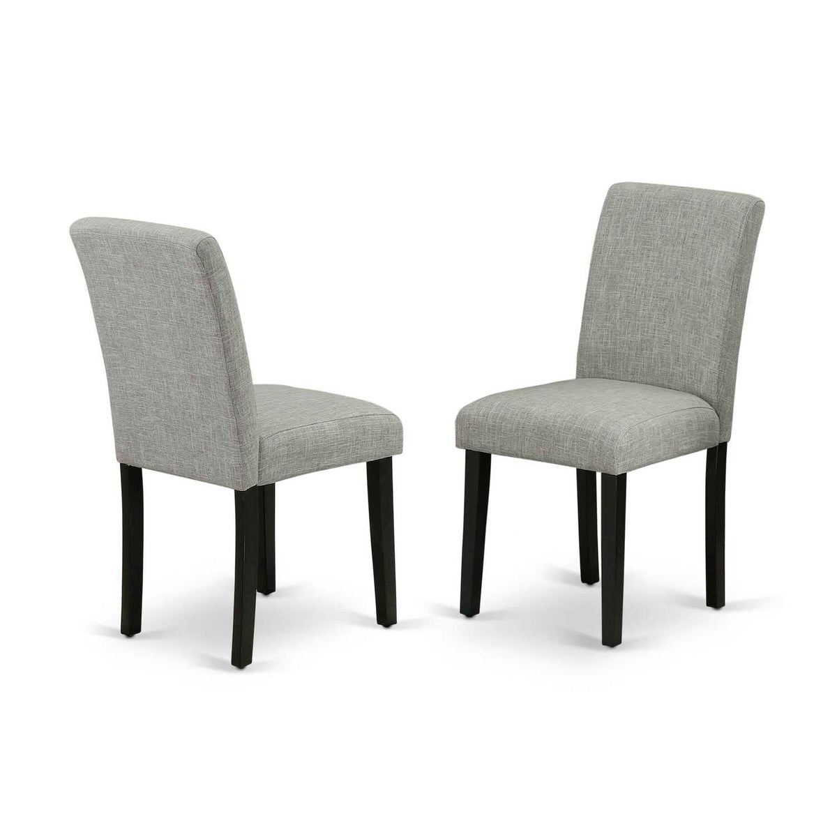 East West Furniture Amab3-Bch-06 3 Piece Dining Table Set For Small Spaces Contains A Round Kitchen Table With Pedestal And 2 Shitake Linen Fabric Upholstered Chairs, 36X36 Inch, Black & Cherry