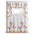 GOHD - 3pcs Kitchen Curtain/Cafe Curtain Set, Air-Brushed by Hand of Flying Butterfly Design (Swag & 36 Tiers Set)