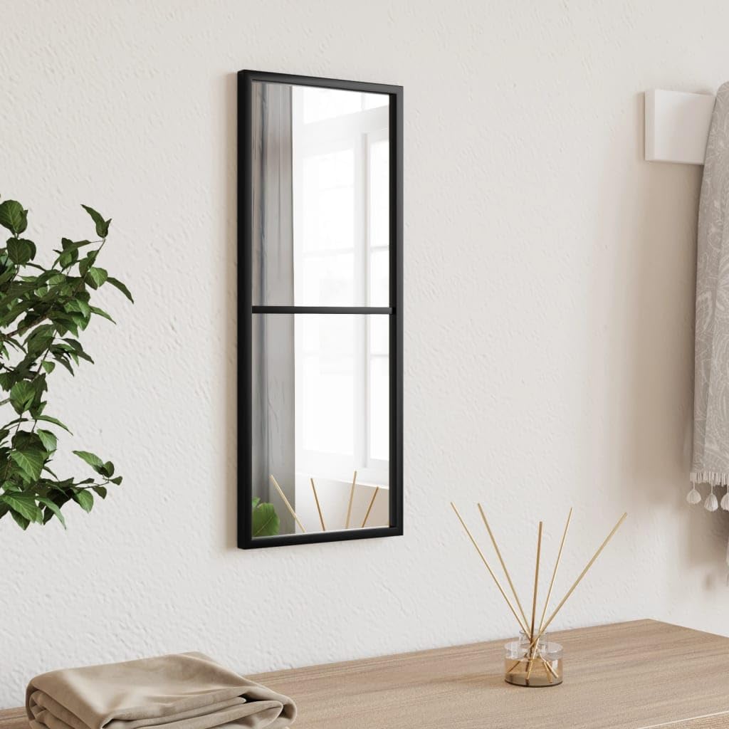 Vidaxl Wall Mirrors 2 Pcs Black 100X60Cm Metal